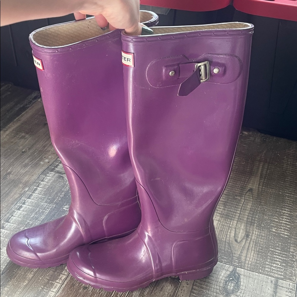 Hunter Tall Women's Rain Boots in Purple